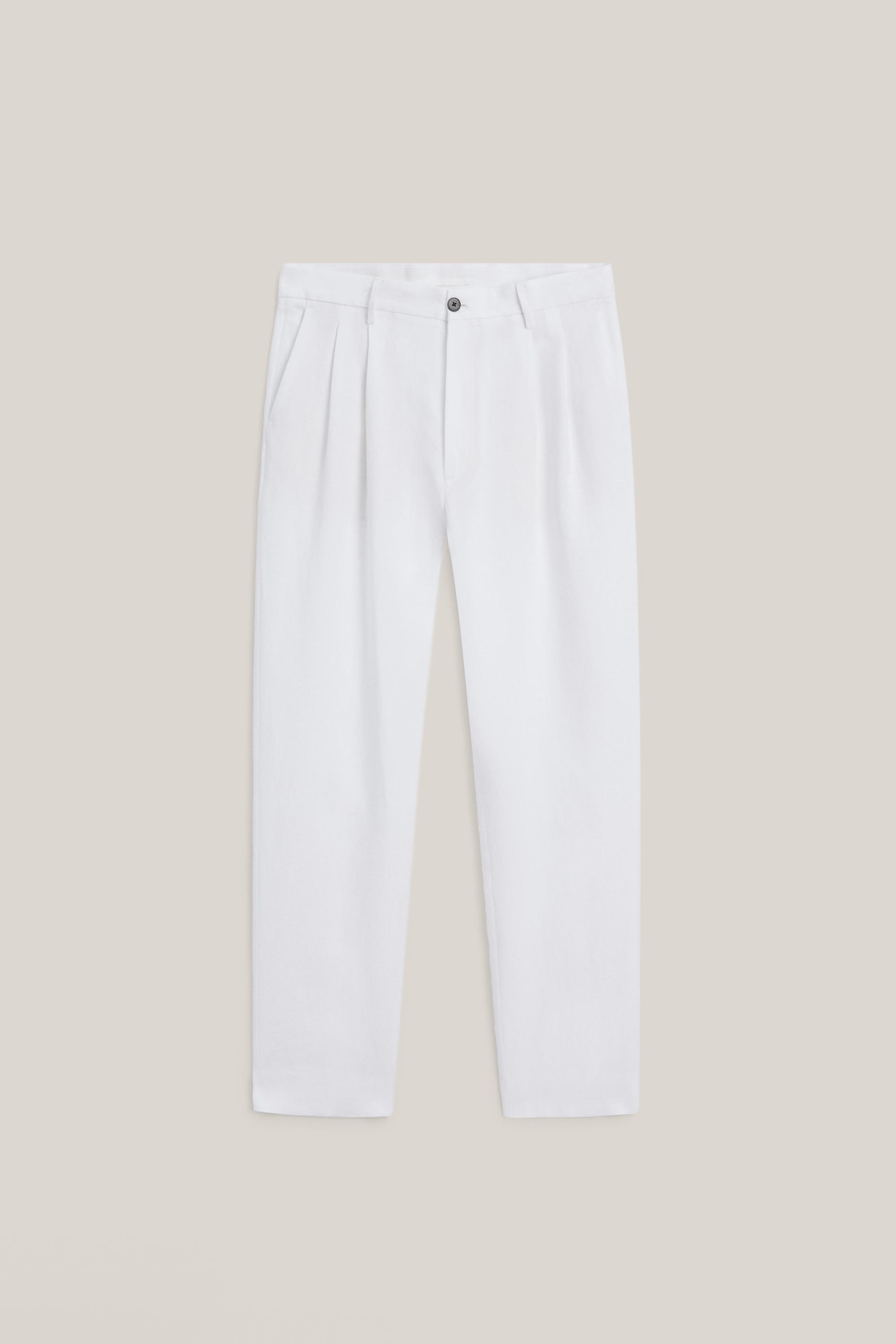 Linen trousers with double dart details - LIMITED EDITION
